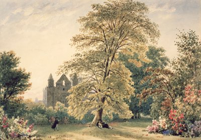New College Gardens at Oxford, 1831 by Frederick Nash